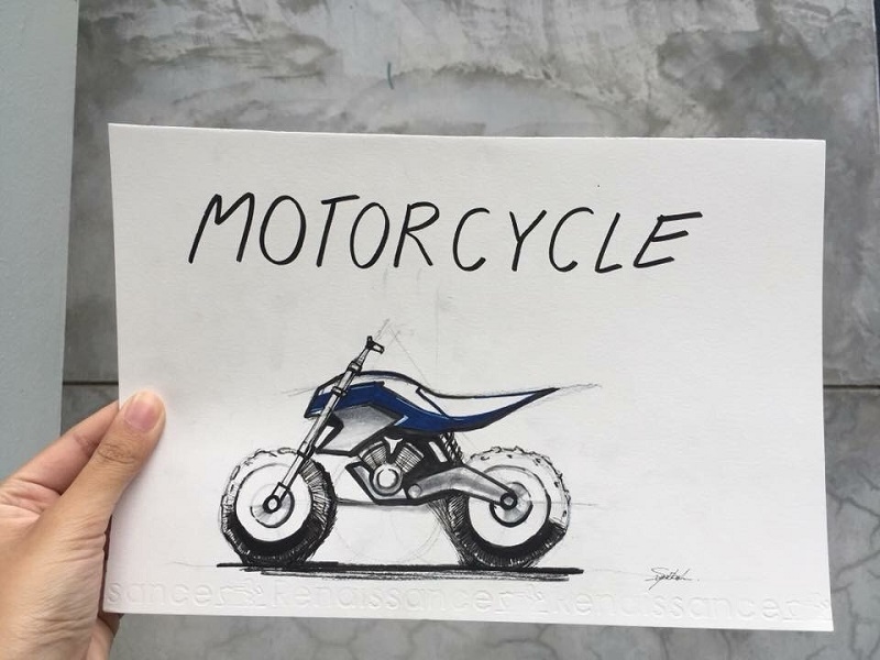 นิสิตร่วม Workshop : Motorcycle Quick Sketch ในบรรยายพิเศษ “การออกแบบยานยนต์” ในรายวิชา Product Design 4  
