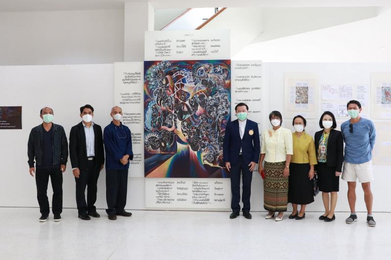 พิธีเปิดการแสดง  วิจิตรศิลป์นิทรรศการ  สามชุดผลงาน  สร้างสรรค์ทัศนศิลป์กวี นิพนธ์ทรรศนะเมธี    ร้อยกรองวจี   สุนทรียรสอลังการ ฯ 