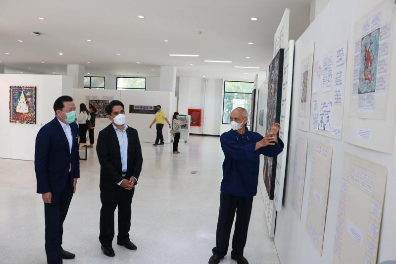 พิธีเปิดการแสดง  วิจิตรศิลป์นิทรรศการ  สามชุดผลงาน  สร้างสรรค์ทัศนศิลป์กวี นิพนธ์ทรรศนะเมธี    ร้อยกรองวจี   สุนทรียรสอลังการ ฯ 