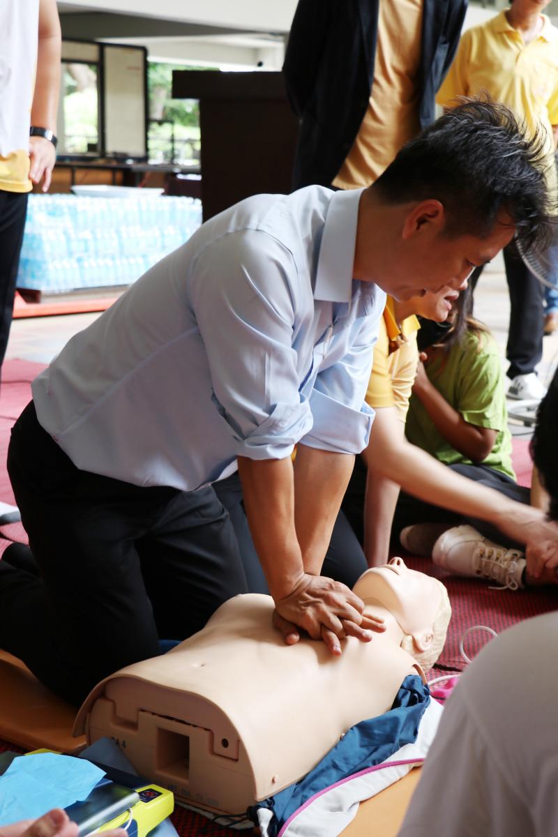 โครงการอบรมเชิงปฏิบัติการเรื่องการปฐมพยาบาลเบื้องต้นและการช่วยชีวิตขั้นพื้นฐาน (CPR) 