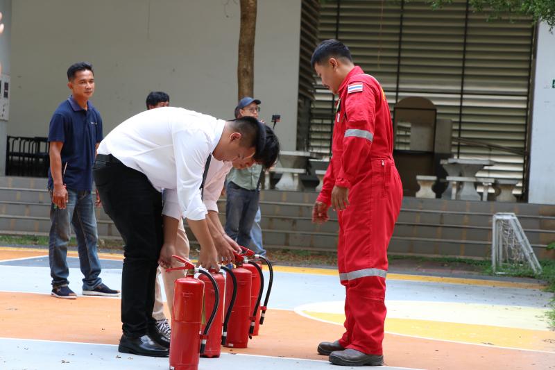 อบรมป้องกันอัคคีภัยและฝึกซ้อมดับเพลิง 