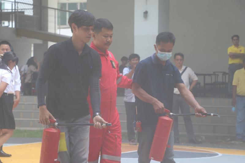อบรมป้องกันอัคคีภัยและฝึกซ้อมดับเพลิง 