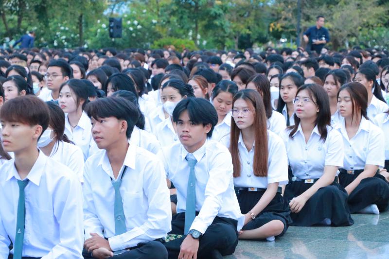 พิธีบวงสรวงดวงพระวิญญาณสมเด็จพระนเรศวรมหาราช ในโครงการ ปฐมนิเทศนิสิตใหม่ Beginning Camp ครั้งที่ 24