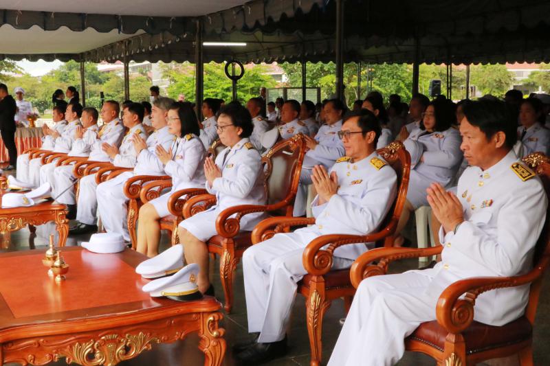 พิธีวางพานพุ่มถวายราชสักการะองค์สมเด็จพระนเรศวรมหาราช เนื่องในวันคล้ายวันสถาปนามหาวิทยาลัยนเรศวร ครบรอบ ๓๕ ปี