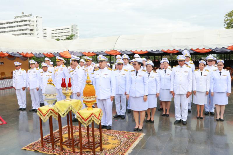 พิธีวางพานพุ่มถวายราชสักการะองค์สมเด็จพระนเรศวรมหาราช เนื่องในวันคล้ายวันสถาปนามหาวิทยาลัยนเรศวร ครบรอบ ๓๕ ปี