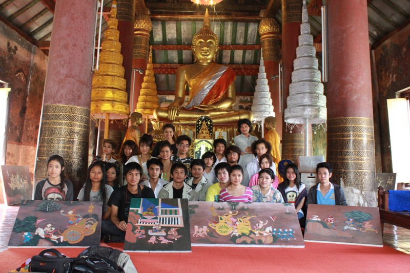 โครงการคัดลอกจิตรกรรมฝาผนัง  ของภาควิชาศิลปะและการออกแบบ คณะสถาปัตยกรรมศาสตร์