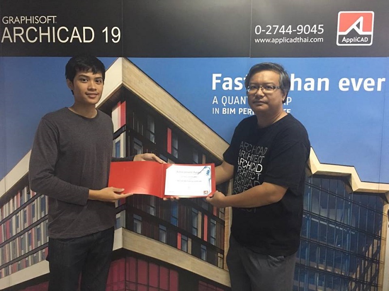 นิสิตได้รับรางวัลชนะเลิศ และ Popular Vote ArchiCAD Design & Skill Contest 2016 