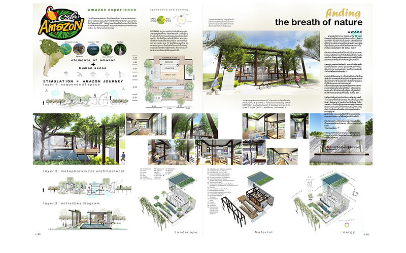 นิสิตได้รางวัลออกแบบร้านกาแฟ โครงการ Cafe Amazon Awake Award
