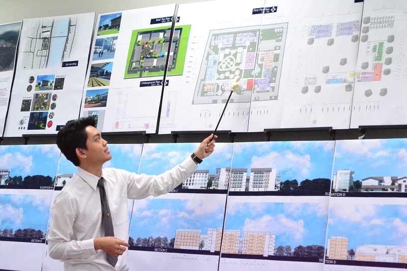 ตรวจผลงานวิทยานิพนธ์ นิสิตชั้นปีที่ 5 สาขาสถาปัตยกรรม ประจำปีการศึกษา 2559