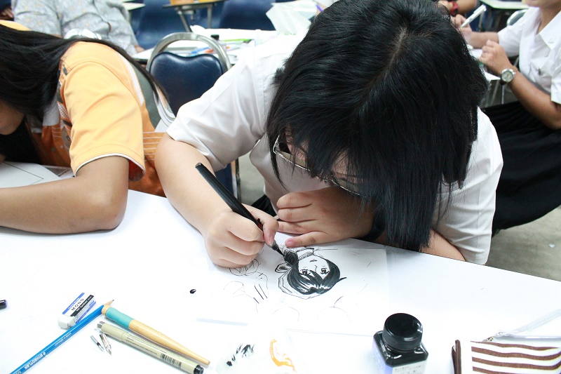บรรยายพิเศษ และกิจกรรม workshop "การเรียนรู้เทคนิคพิเศษของมังงะ" 
