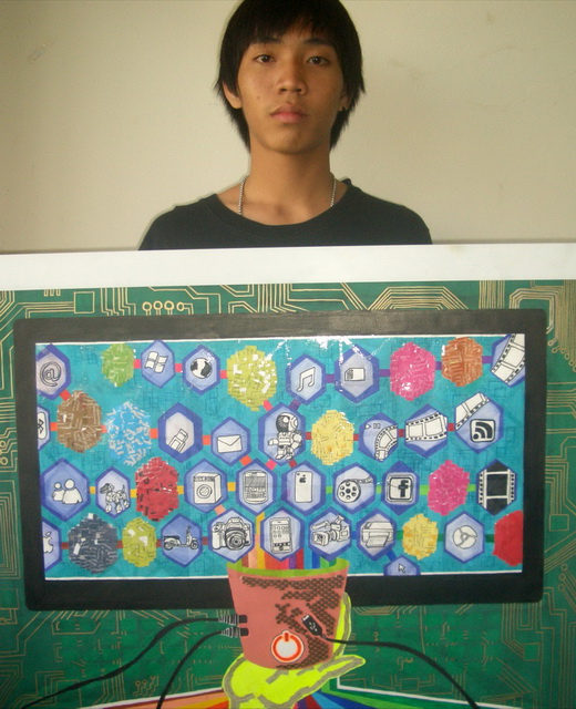 พื้นฐานองค์ประกอบศิลป์ ภาคเรียนที่ 2/2553 ผลงานสัปดาห์ที่ 4